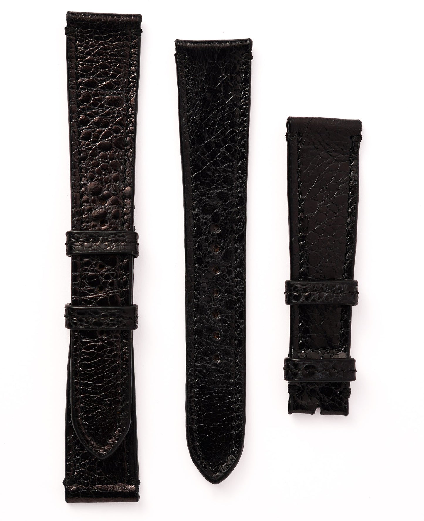Cane Toad Leather Watch Strap - Black