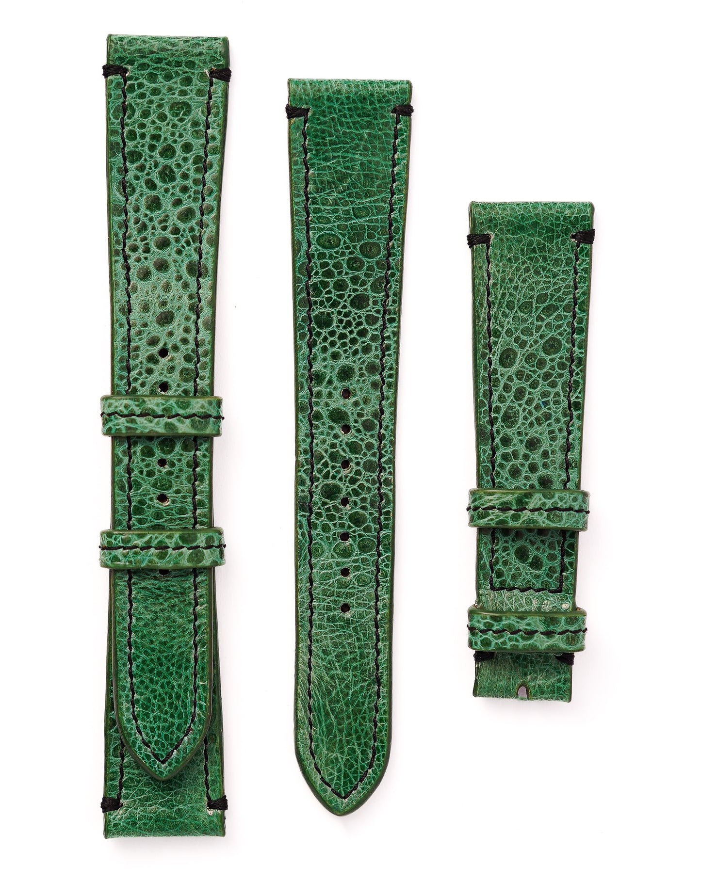 Cane Toad Leather Watch Strap - Forest Green