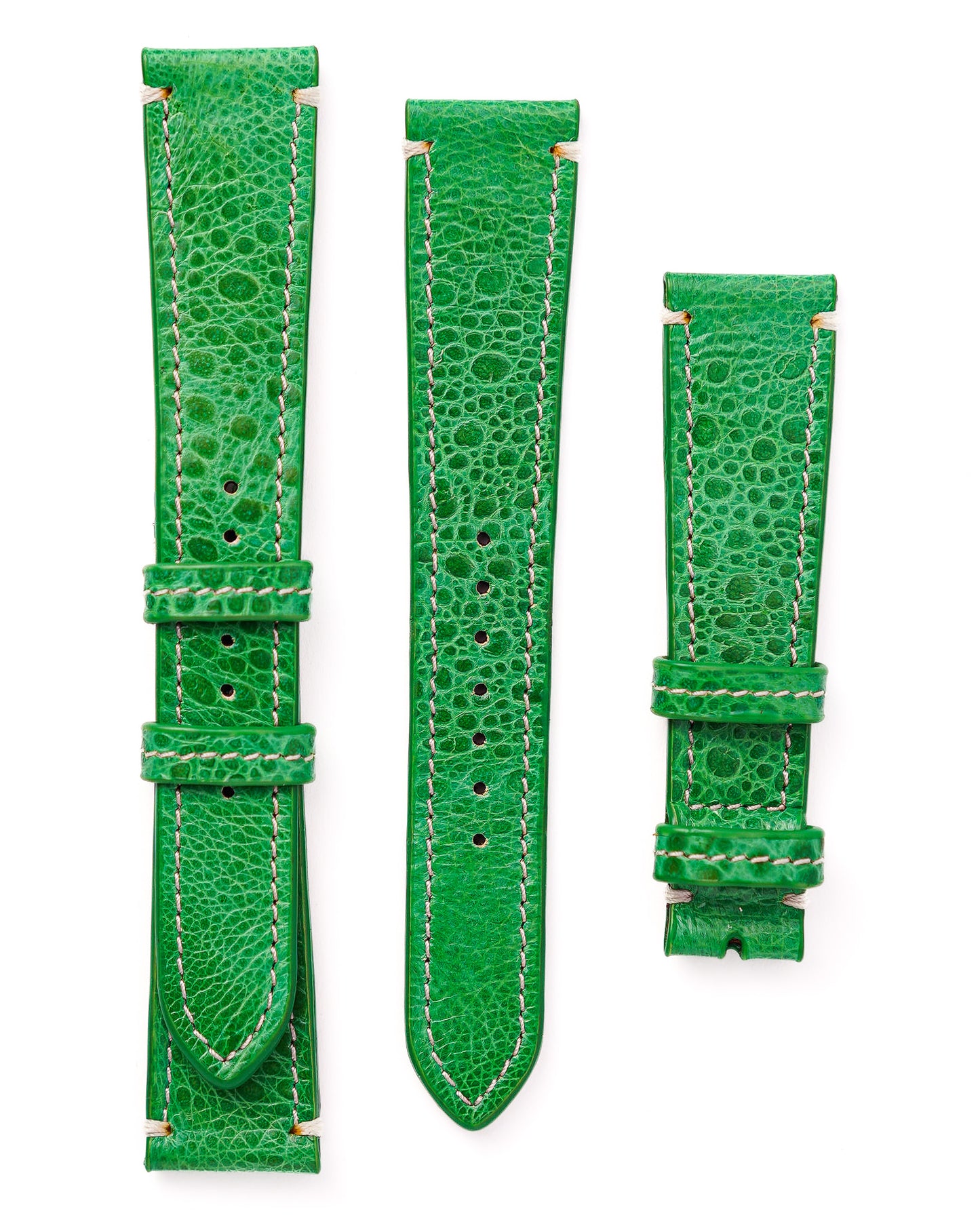 Cane Toad Leather Watch Strap - Bright Green